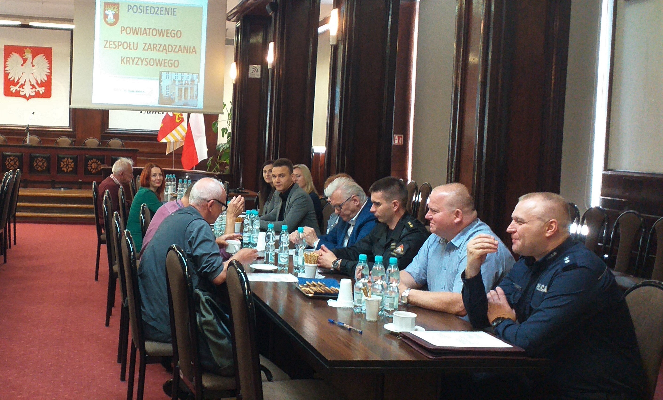 Posiedzenie Powiatowego Zespołu Zarządzania Kryzysowego w Lublinie w dniu 20 maja 2019 r.